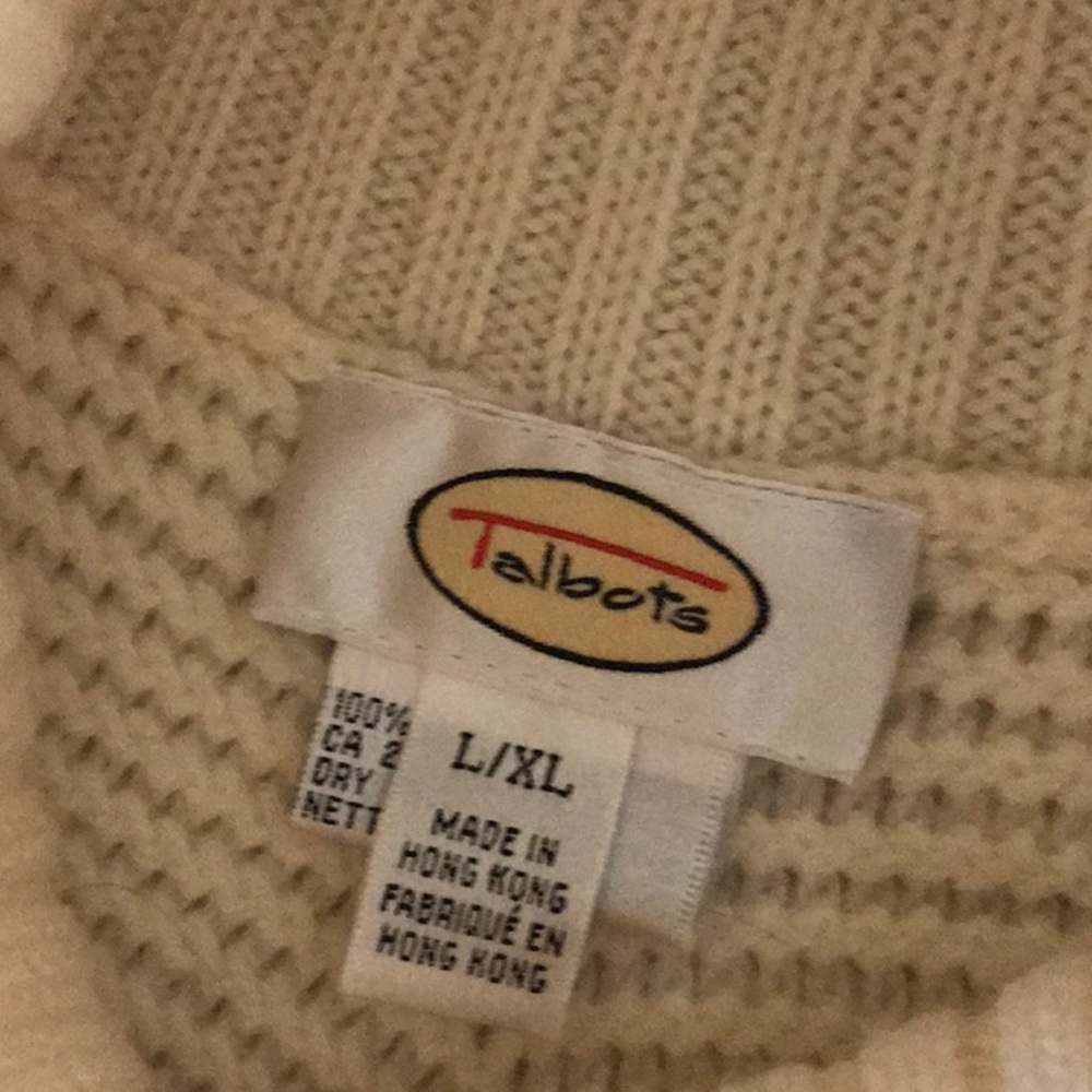 Talbots turtleneck sweater, poncho, cape - Picture 5 of 7